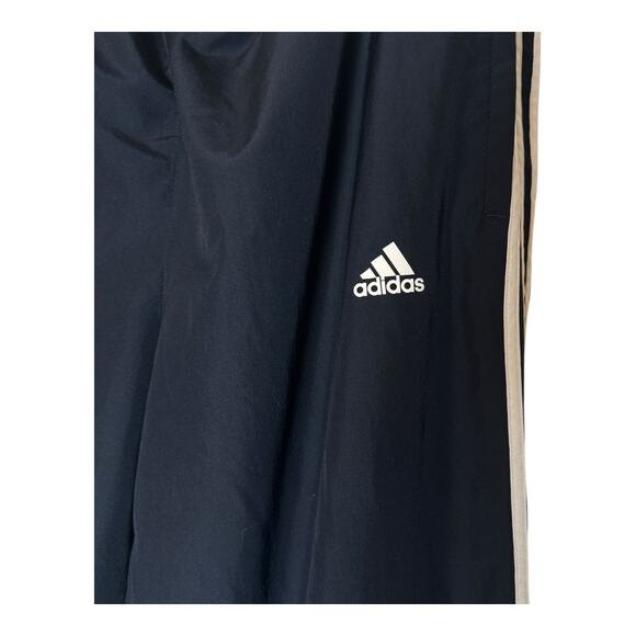 Mens Adidas Navy Blue XL Straight Track Pants Elastic Waist Pockets - Picture 7 of 13